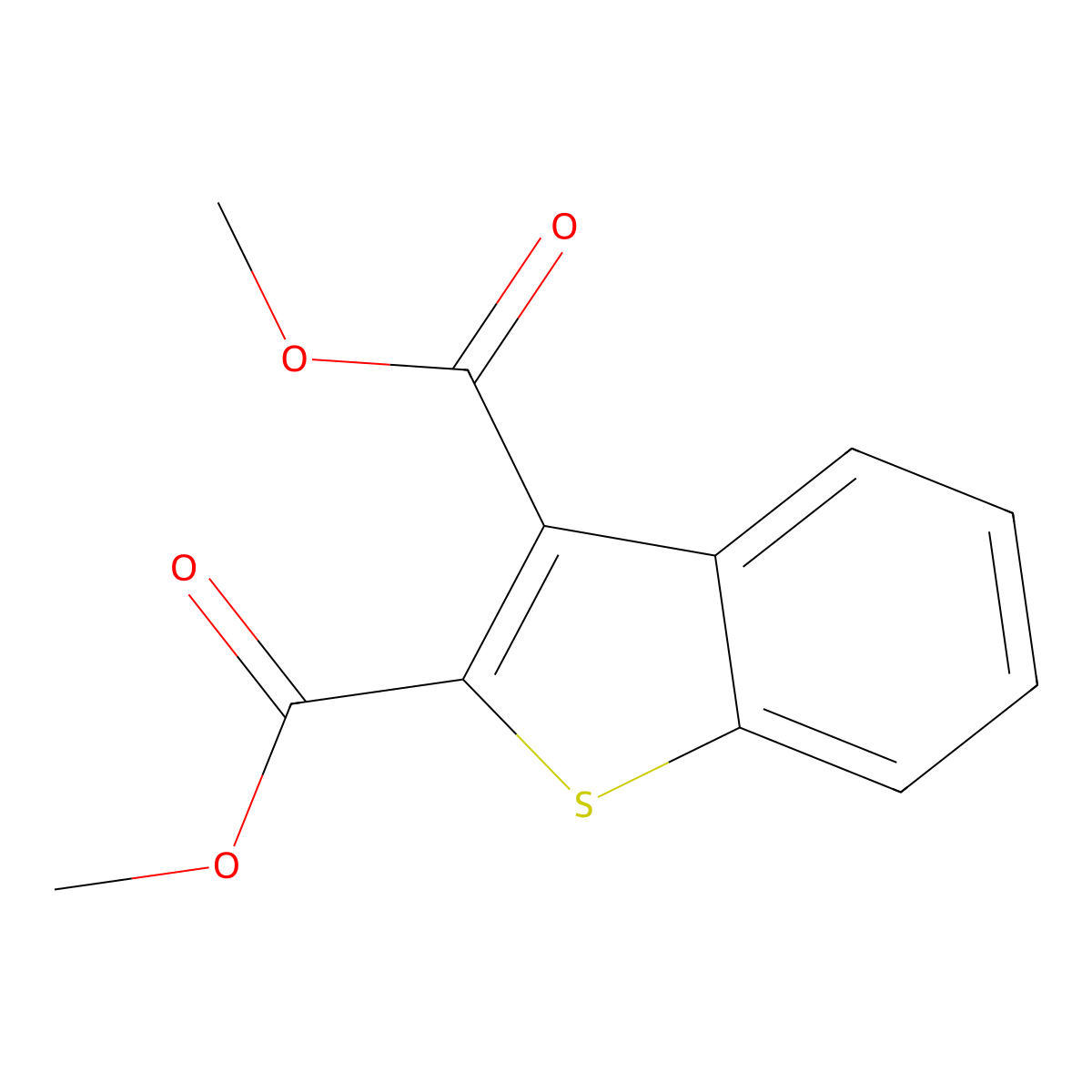 Dimethyl 1-benzothiophene-2,3-dicarboxylate molecular structure, CAS 41892-84-6