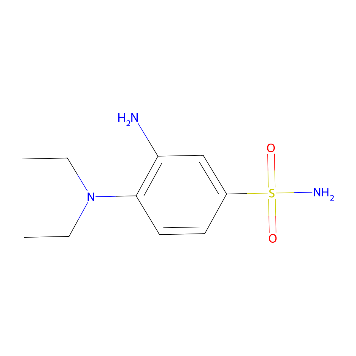 3-Amino-4-(diethylamino)benzenesulfonamide molecular structure, CAS 41893-78-1