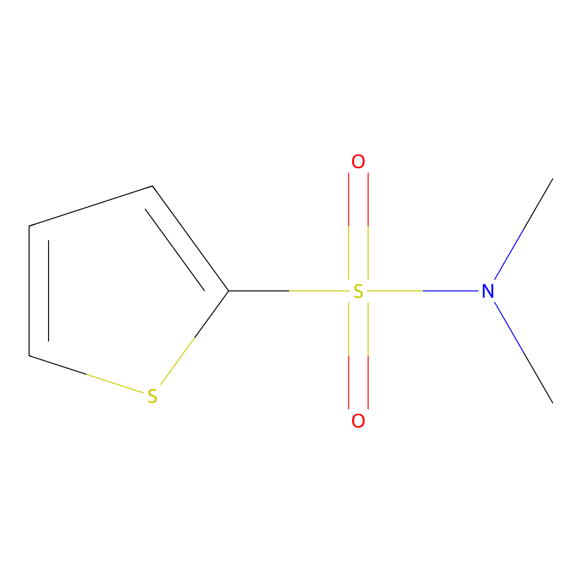 N,N-dimethylthiophene-2-sulfonamide molecular structure, CAS 41895-10-7