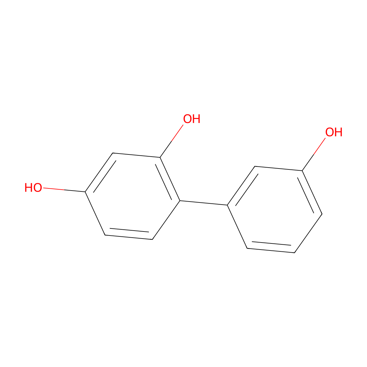 [1,1'-Biphenyl]-2,3',4-triol molecular structure, CAS 4190-05-0