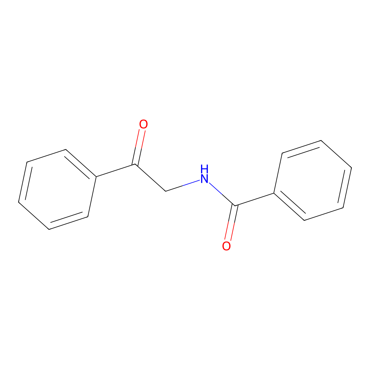 N-Phenacylbenzamide molecular structure, CAS 4190-14-1