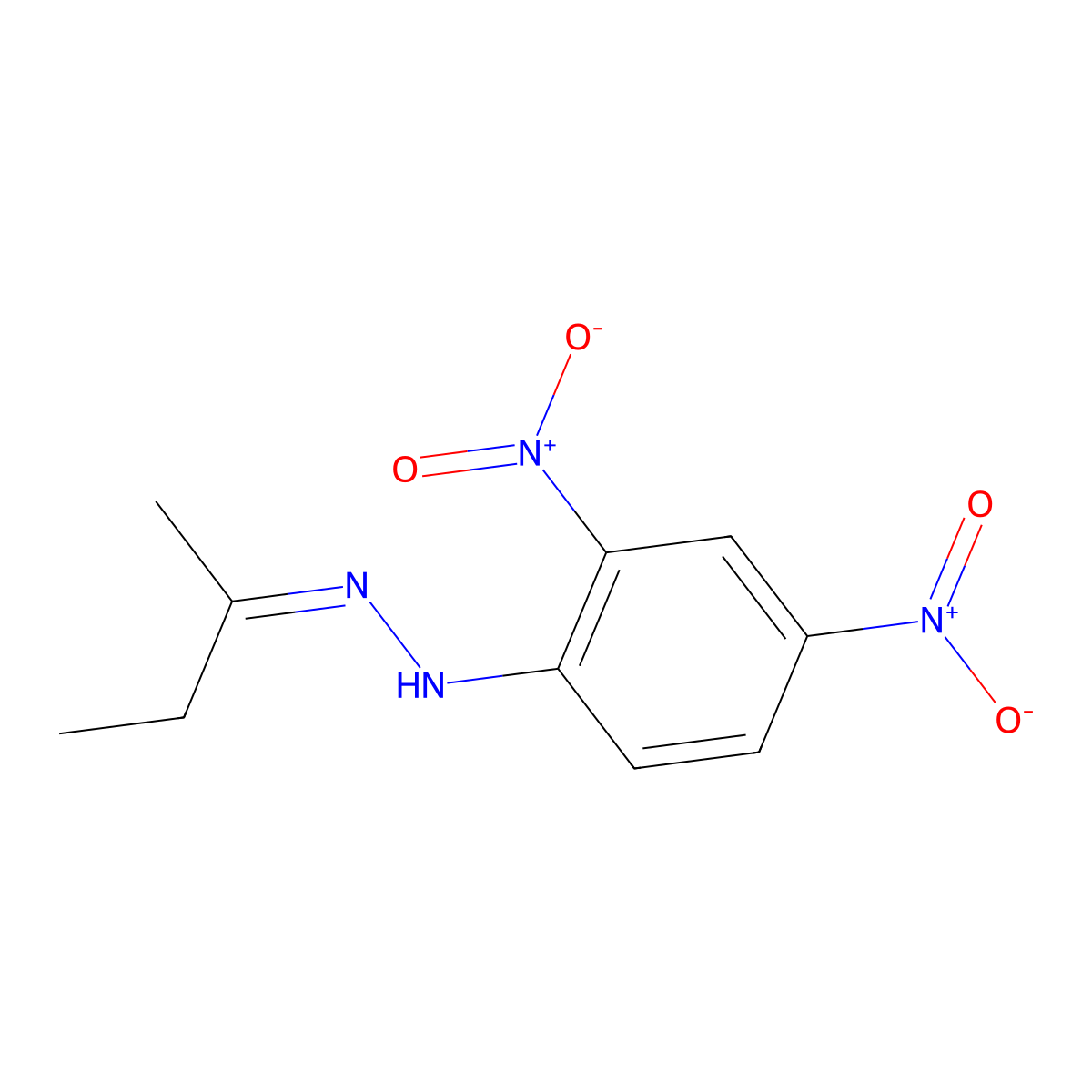 2-Butanone-2,4-dinitrophenylhydrazone molecular structure, CAS 41902-48-1