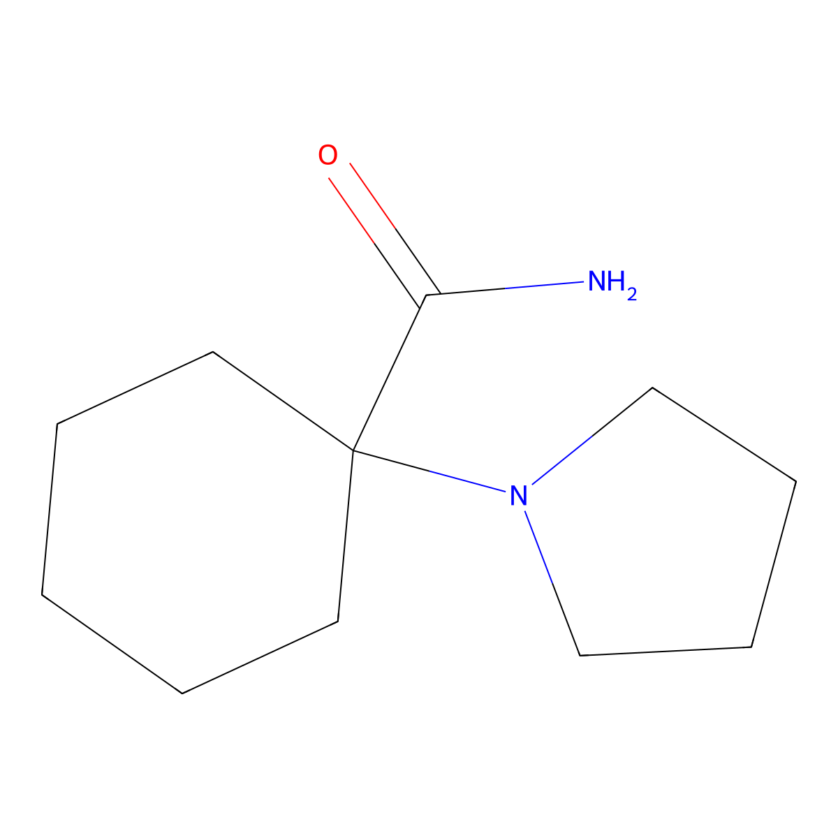 Cyclohexanecarboxamide, 1-(1-pyrrolidinyl)- molecular structure, CAS 41907-01-1