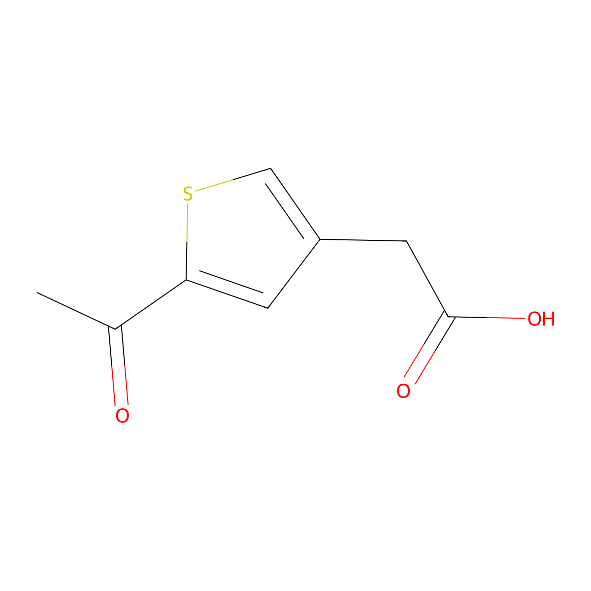 2-(5-Acetylthiophen-3-yl)acetic acid molecular structure, CAS 41908-06-9