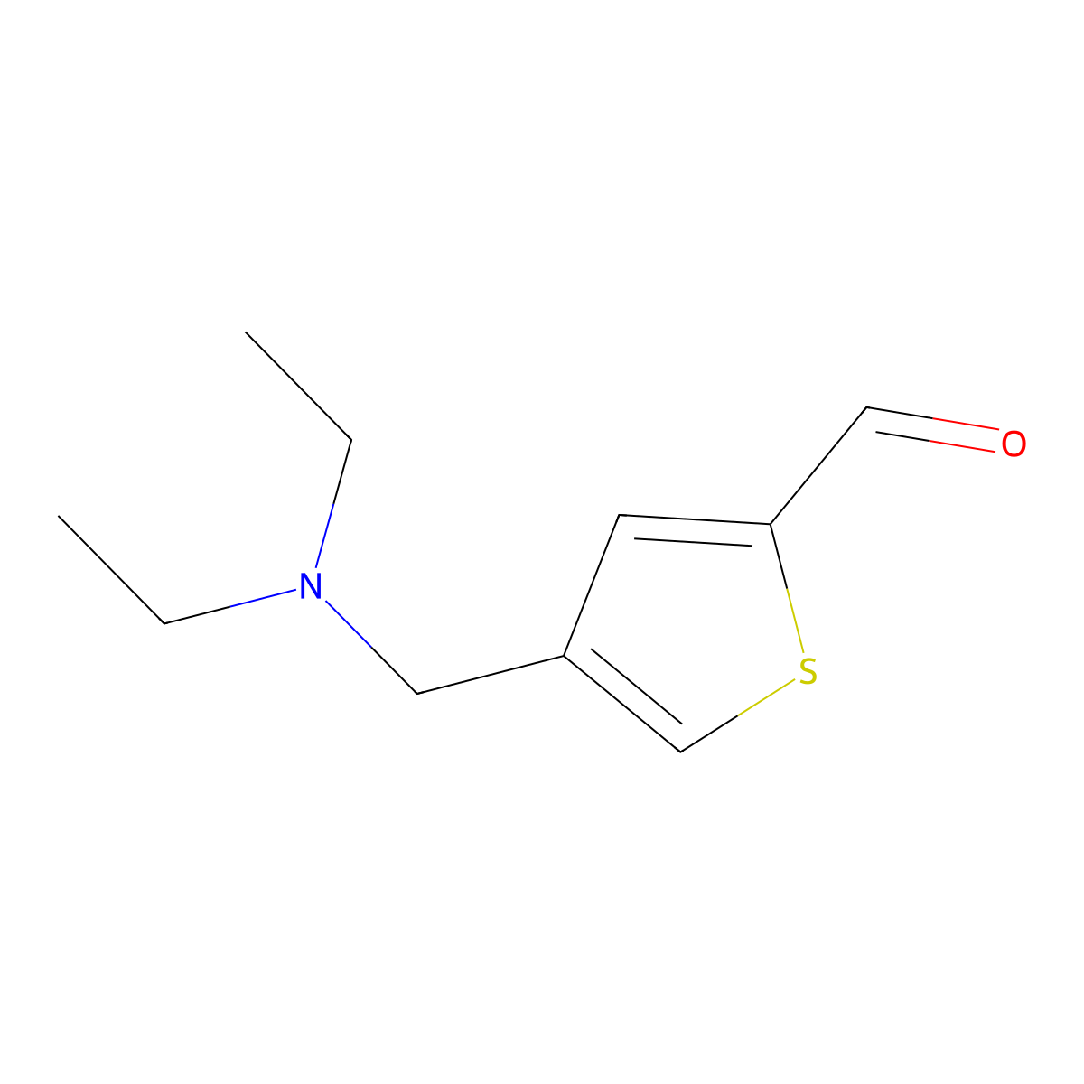 4-[(Diethylamino)methyl]thiophene-2-carbaldehyde molecular structure, CAS 41908-09-2