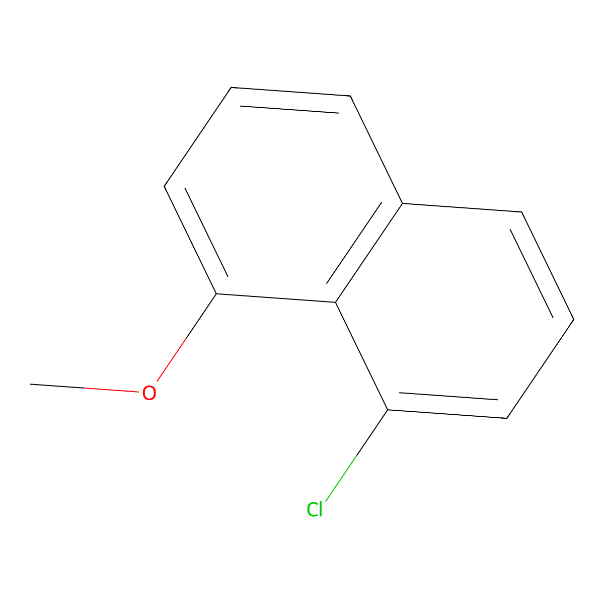 1-Chloro-8-methoxynaphthalene molecular structure, CAS 41908-14-9