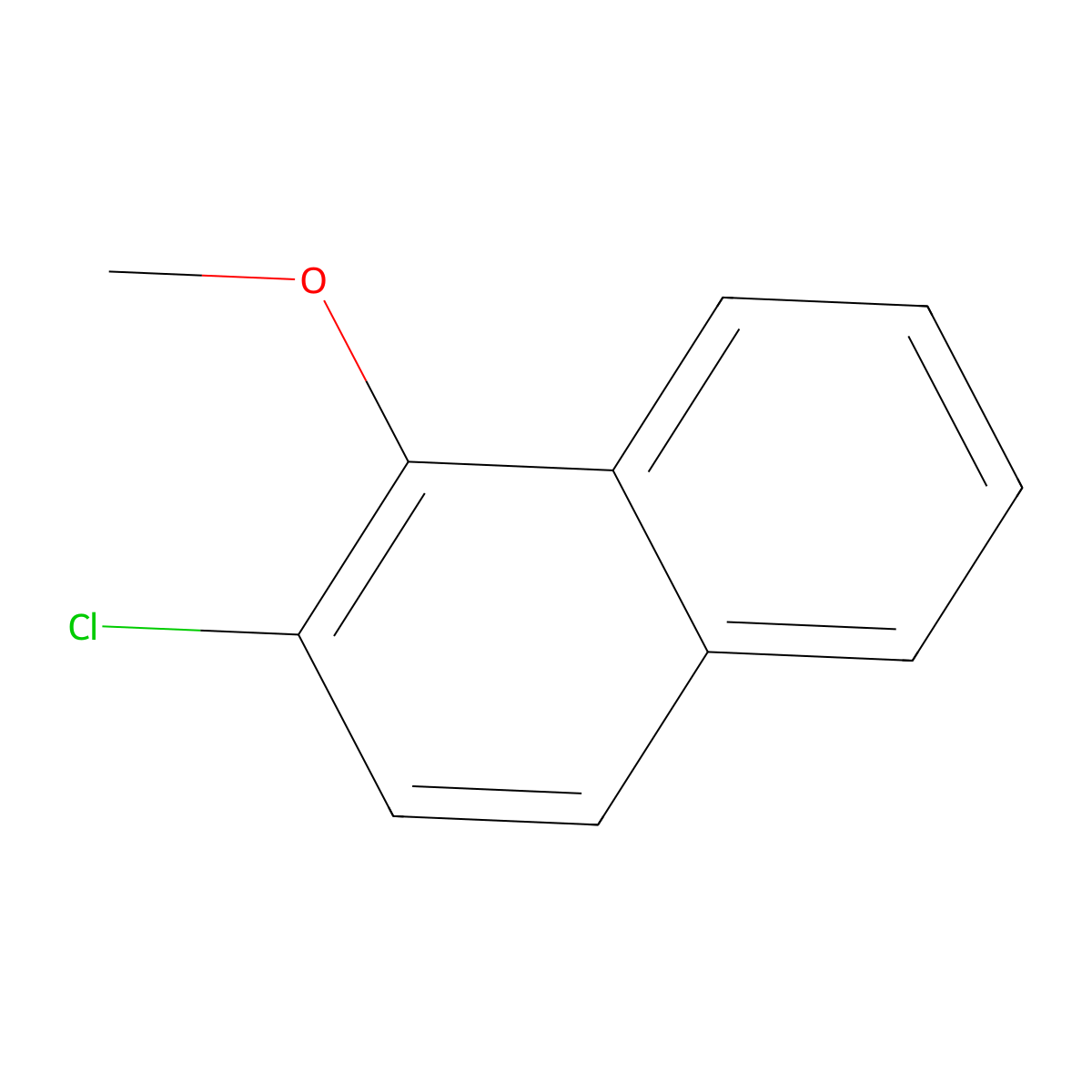 2-Chloro-1-methoxynaphthalene molecular structure, CAS 41908-21-8