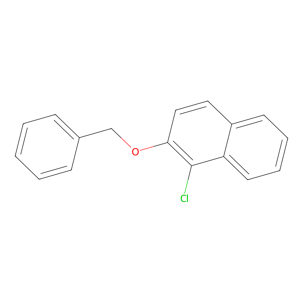 1-Chloro-2-(phenylmethoxy)naphthalene molecular structure, CAS 41908-24-1