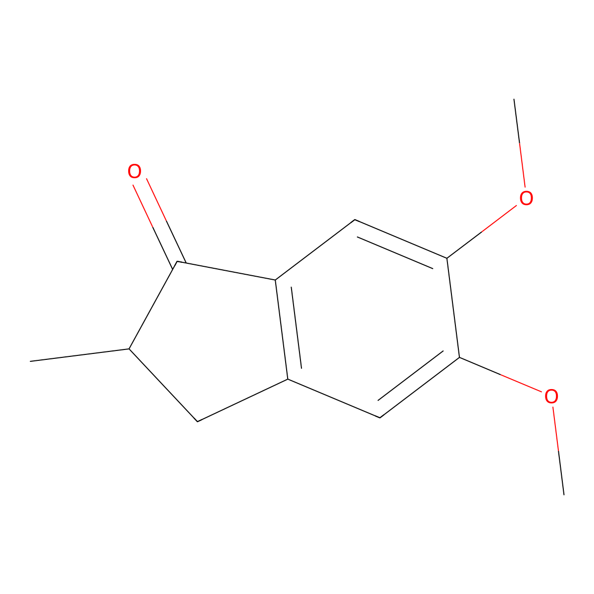 5,6-Dimethoxy-2-methyl-2,3-dihydro-1H-inden-1-one molecular structure, CAS 4191-17-7