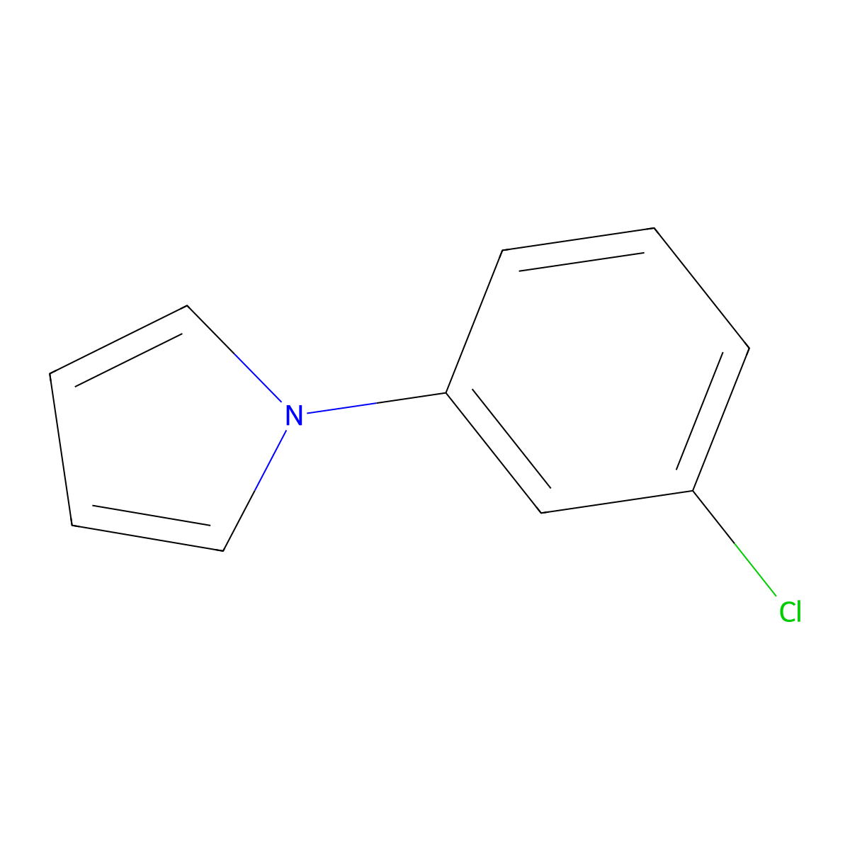 1-(3-Chlorophenyl)-1H-pyrrole molecular structure, CAS 41910-45-6