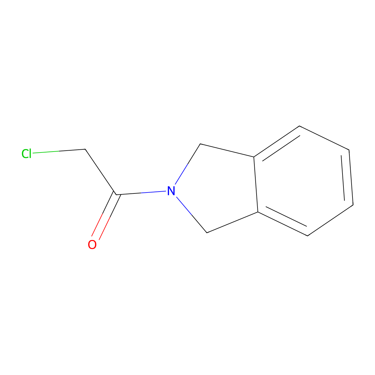 2-chloro-1-(2,3-dihydro-1H-isoindol-2-yl)ethan-1-one molecular structure, CAS 41910-53-6