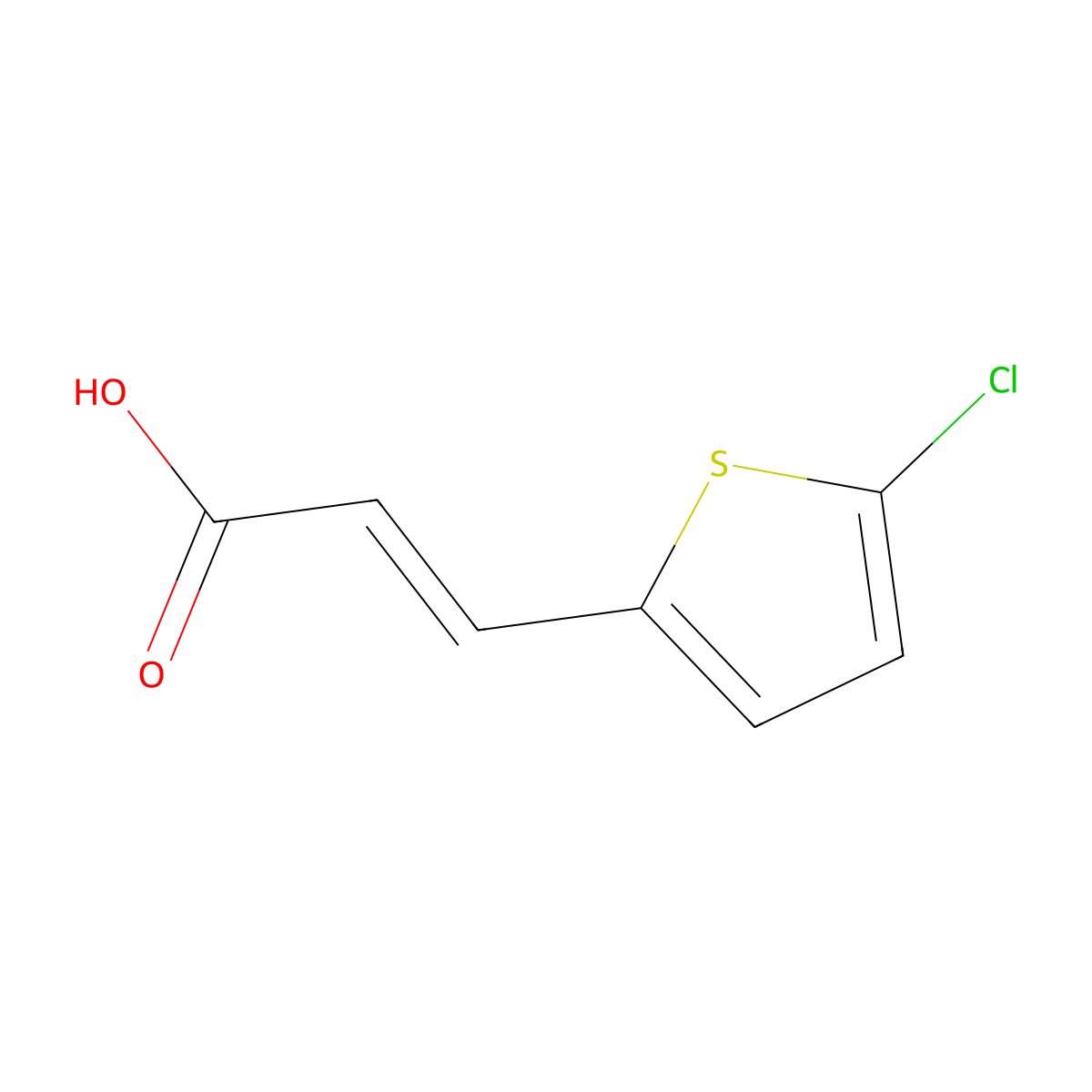 3-(5-Chlorothiophen-2-yl)prop-2-enoic acid molecular structure, CAS 41914-51-6