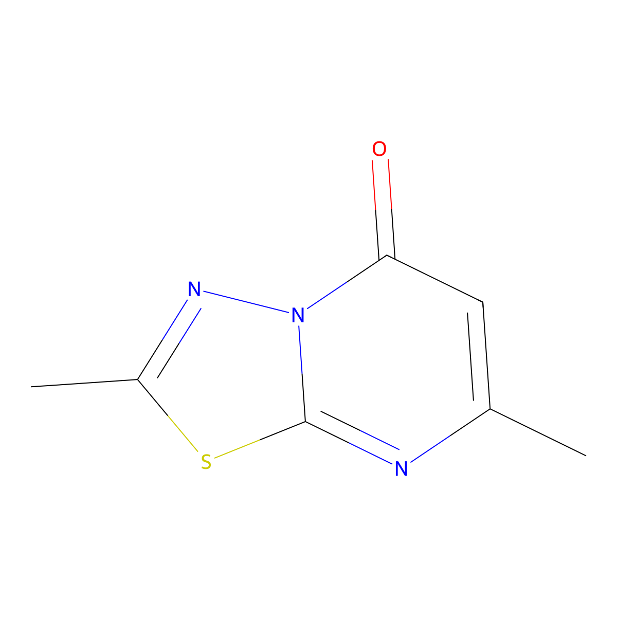 2,7-Dimethyl-5H-[1,3,4]thiadiazolo[3,2-a]pyrimidin-5-one molecular structure, CAS 41914-67-4