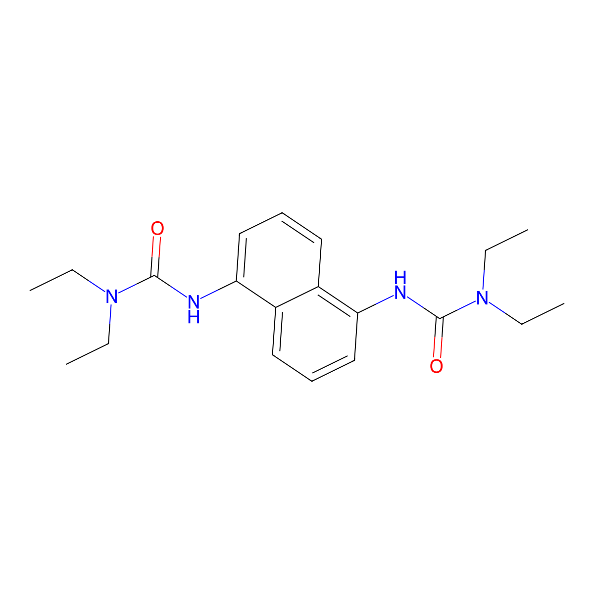 3,3'-(1,5-Naphthalenediyl)bis(1,1-diethylurea) molecular structure, CAS 41915-94-0