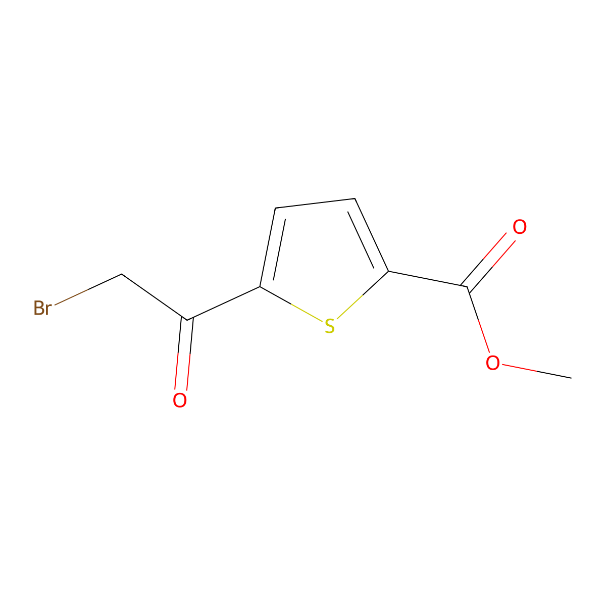 Methyl 5-(2-bromoacetyl)thiophene-2-carboxylate molecular structure, CAS 4192-32-9