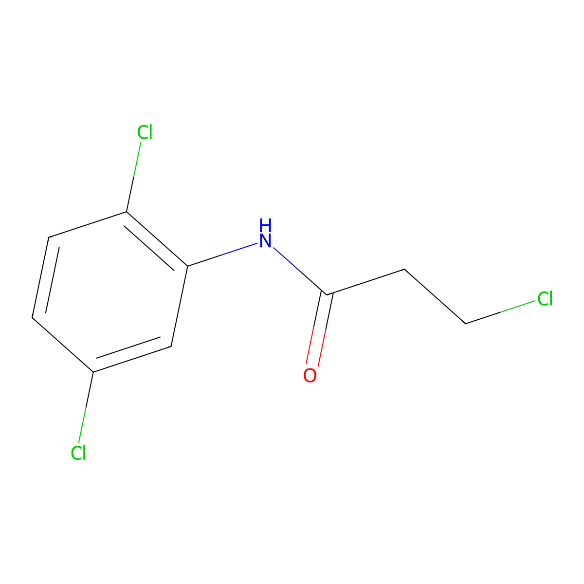 3-chloro-N-(2,5-dichlorophenyl)propanamide molecular structure, CAS 41921-01-1