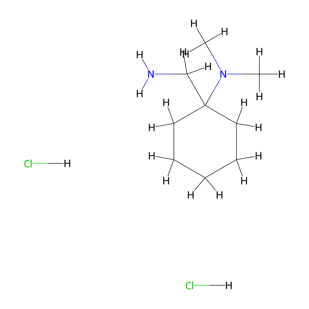 (1-Aminomethyl-cyclohexyl)-dimethyl-amine dihydrochloride molecular structure, CAS 41921-99-7