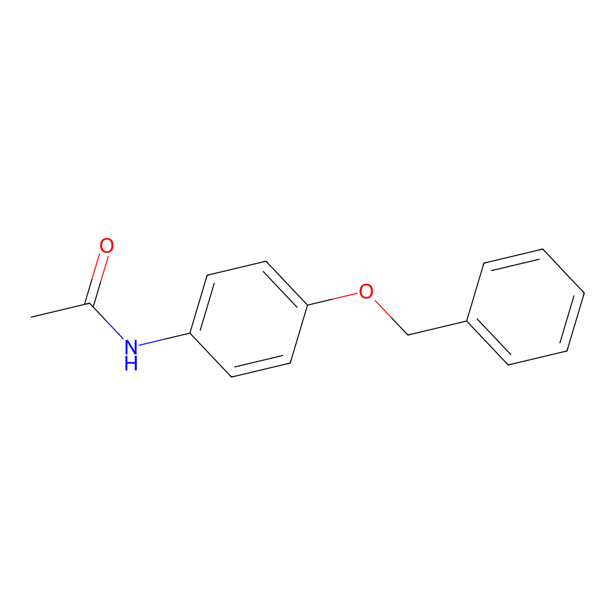 Acetamide, N-(4-(phenylmethoxy)phenyl)- molecular structure, CAS 41927-14-4