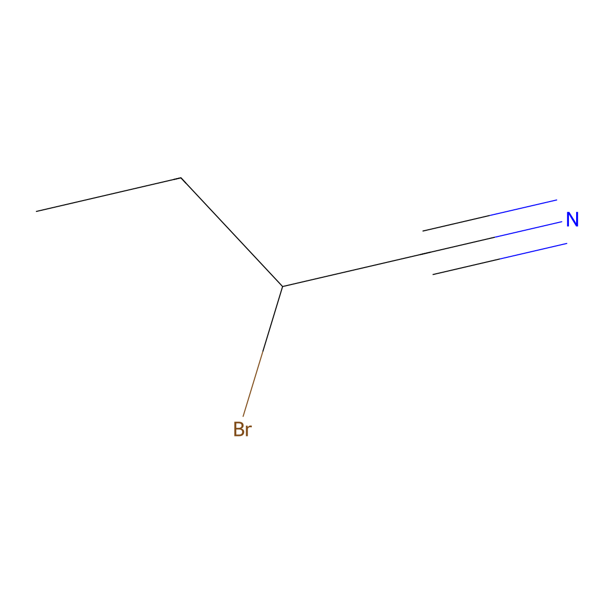 2-Bromobutanenitrile molecular structure, CAS 41929-78-6