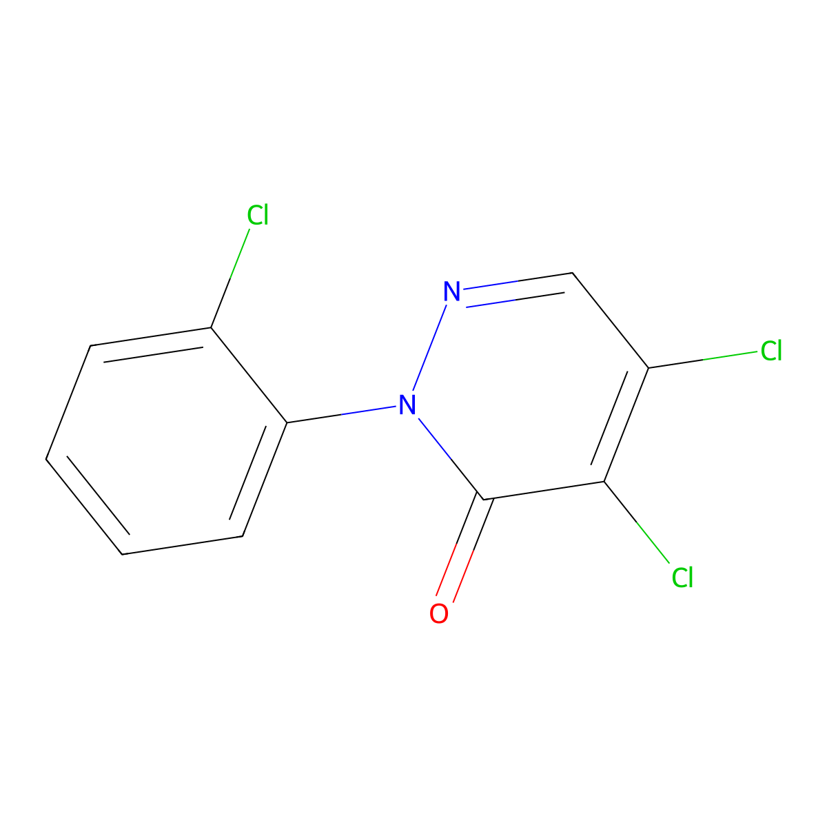 4,5-Dichloro-2-(2-chlorophenyl)pyridazin-3-one molecular structure, CAS 41931-12-8