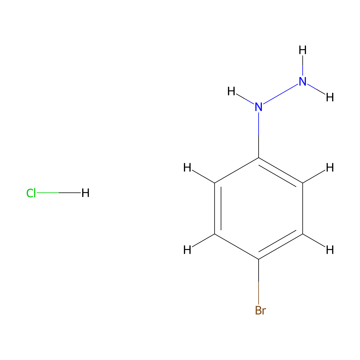 4-Bromophenylhydrazine hydrochloride molecular structure, CAS 41931-18-4