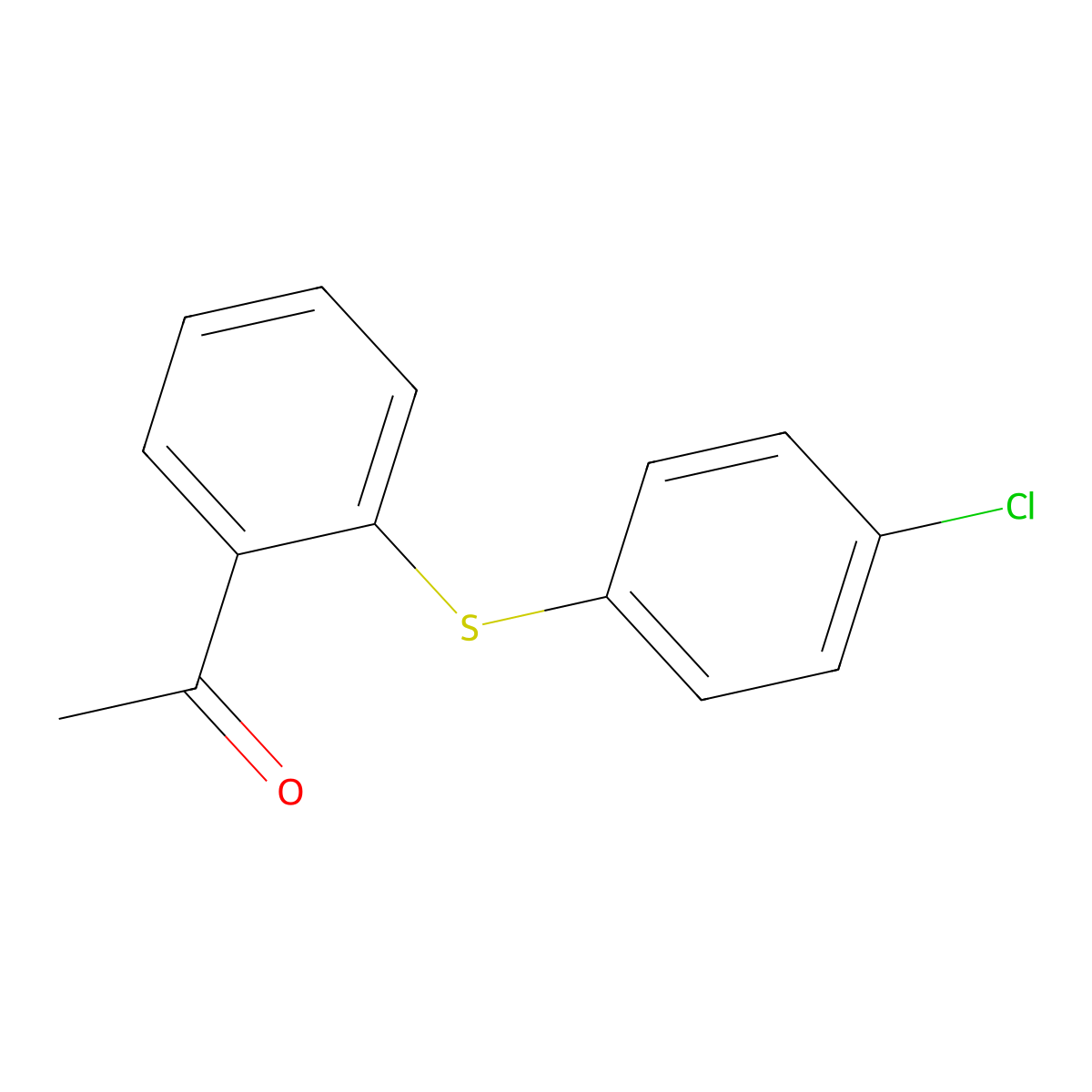 2-(4-Chlorophenylthio)acetophenone molecular structure, CAS 41932-35-8