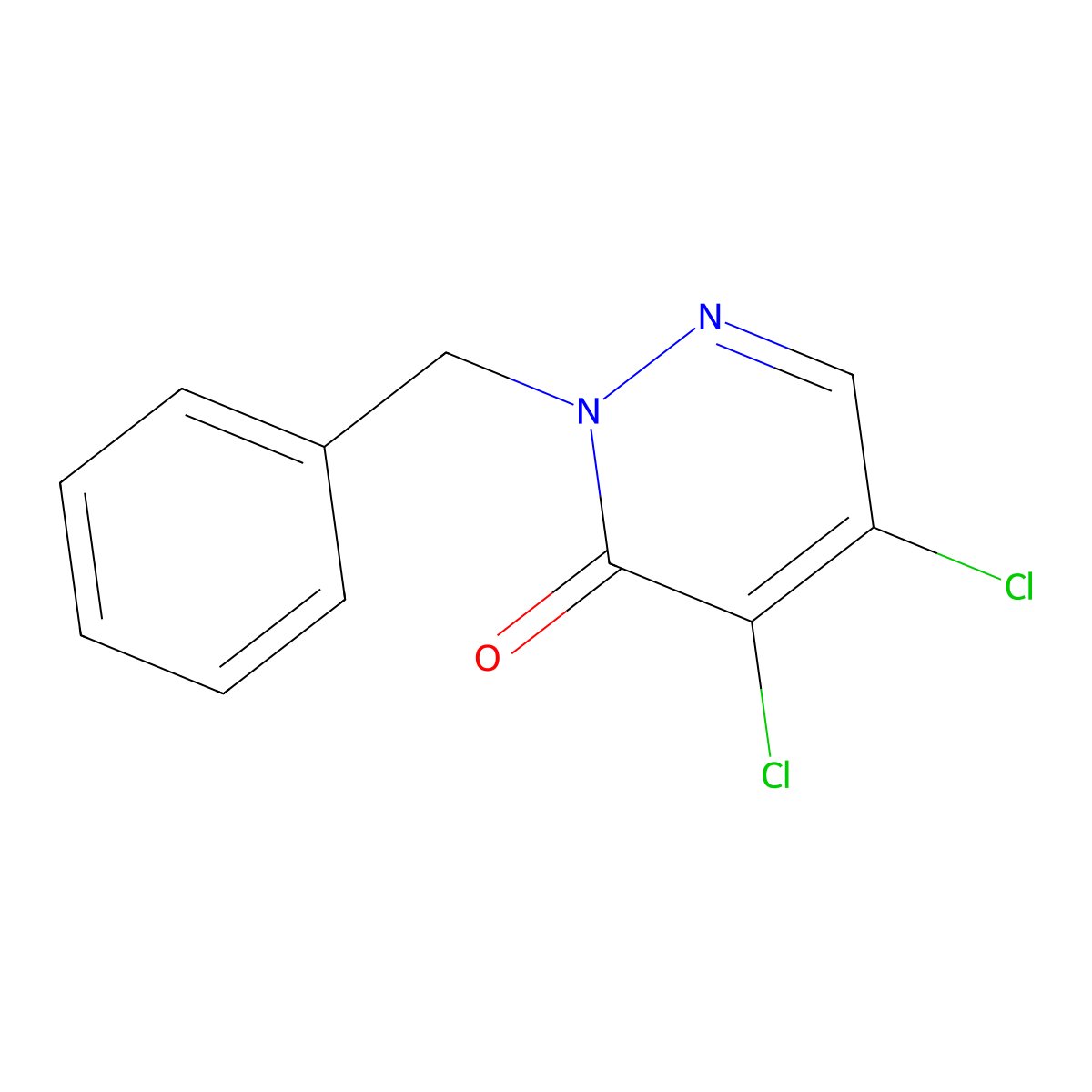 2-Benzyl-4,5-dichloro-2,3-dihydropyridazin-3-one molecular structure, CAS 41933-33-9
