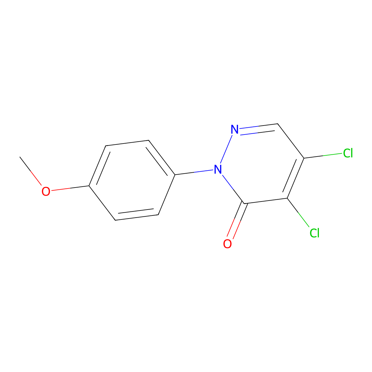 4,5-dichloro-2-(4-methoxyphenyl)-3(2H)-pyridazinone molecular structure, CAS 41933-34-0