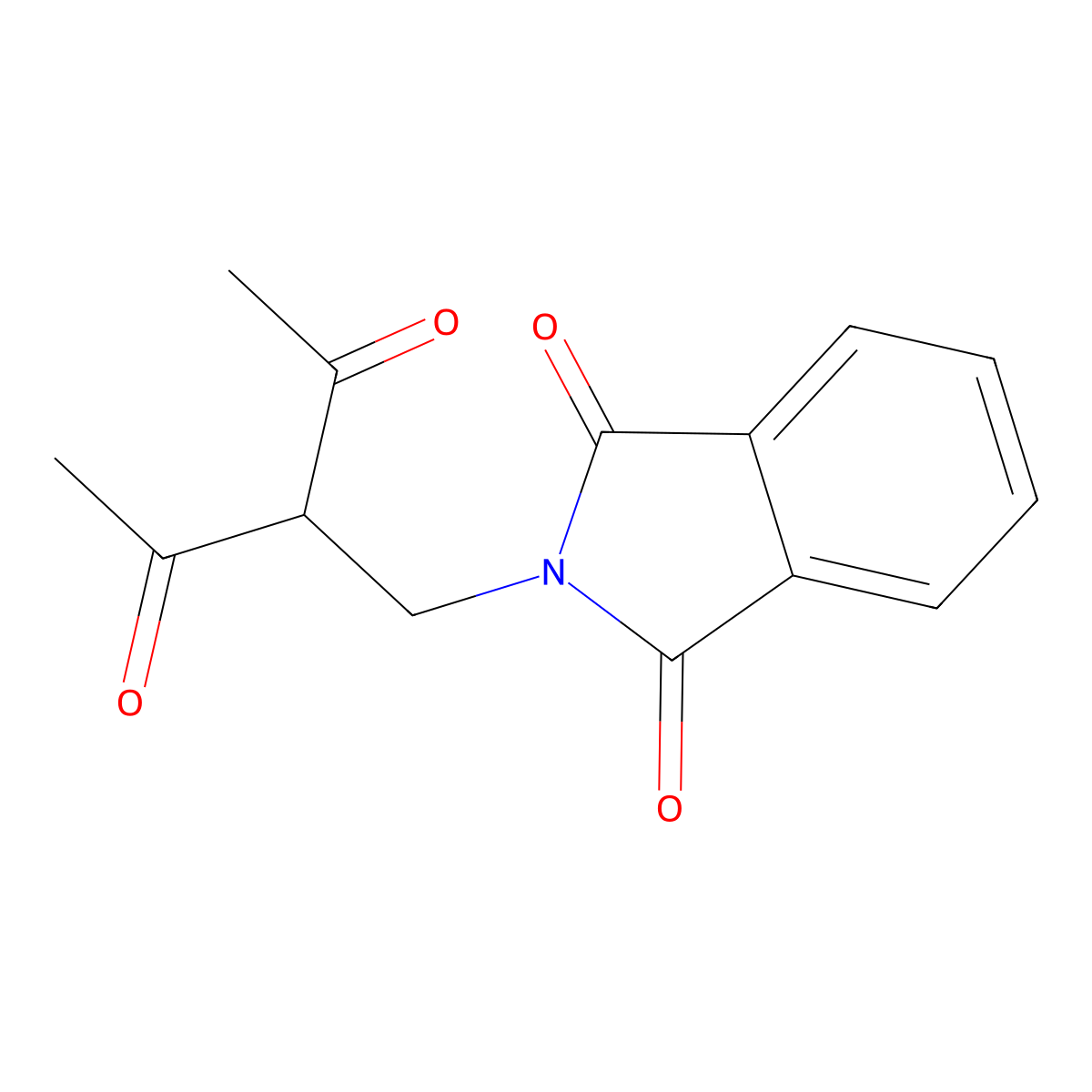 2-(2-acetyl-3-oxobutyl)-2,3-dihydro-1H-isoindole-1,3-dione molecular structure, CAS 41935-27-7