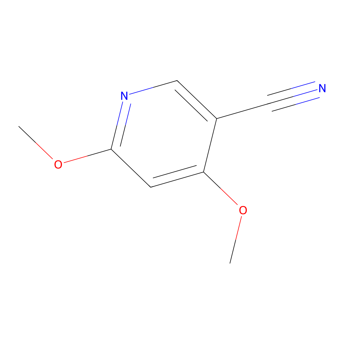 3-Pyridinecarbonitrile, 4,6-dimethoxy- molecular structure, CAS 41935-72-2
