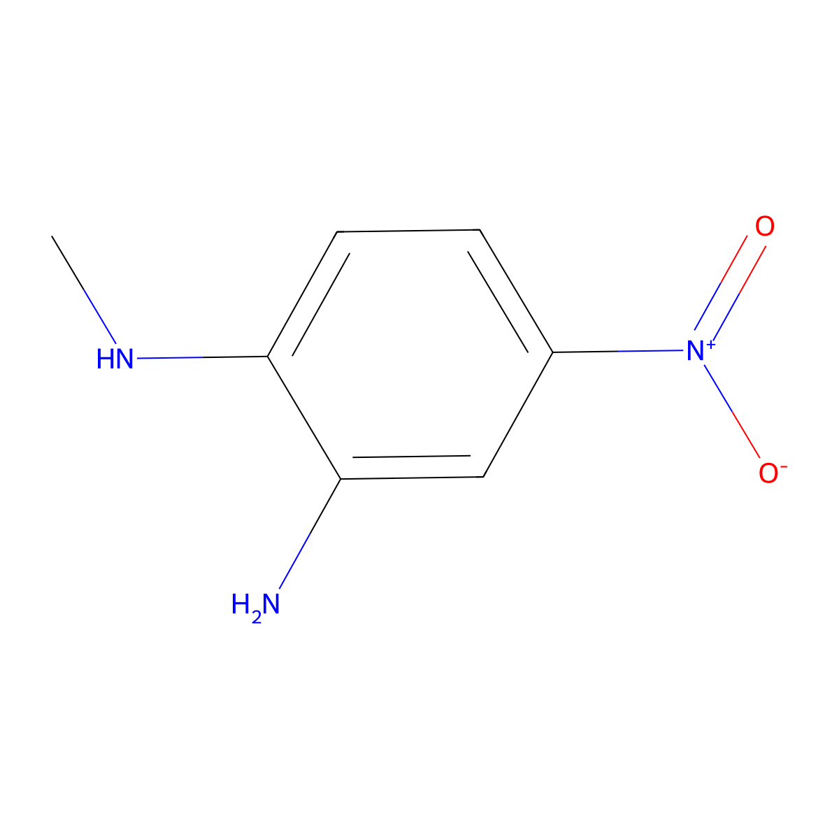 1-N-methyl-4-nitrobenzene-1,2-diamine molecular structure, CAS 41939-61-1
