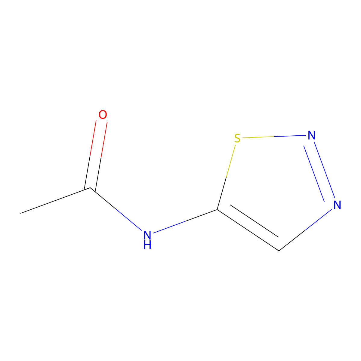 N-1,2,3-Thiadiazol-5-ylacetamide molecular structure, CAS 4194-08-5