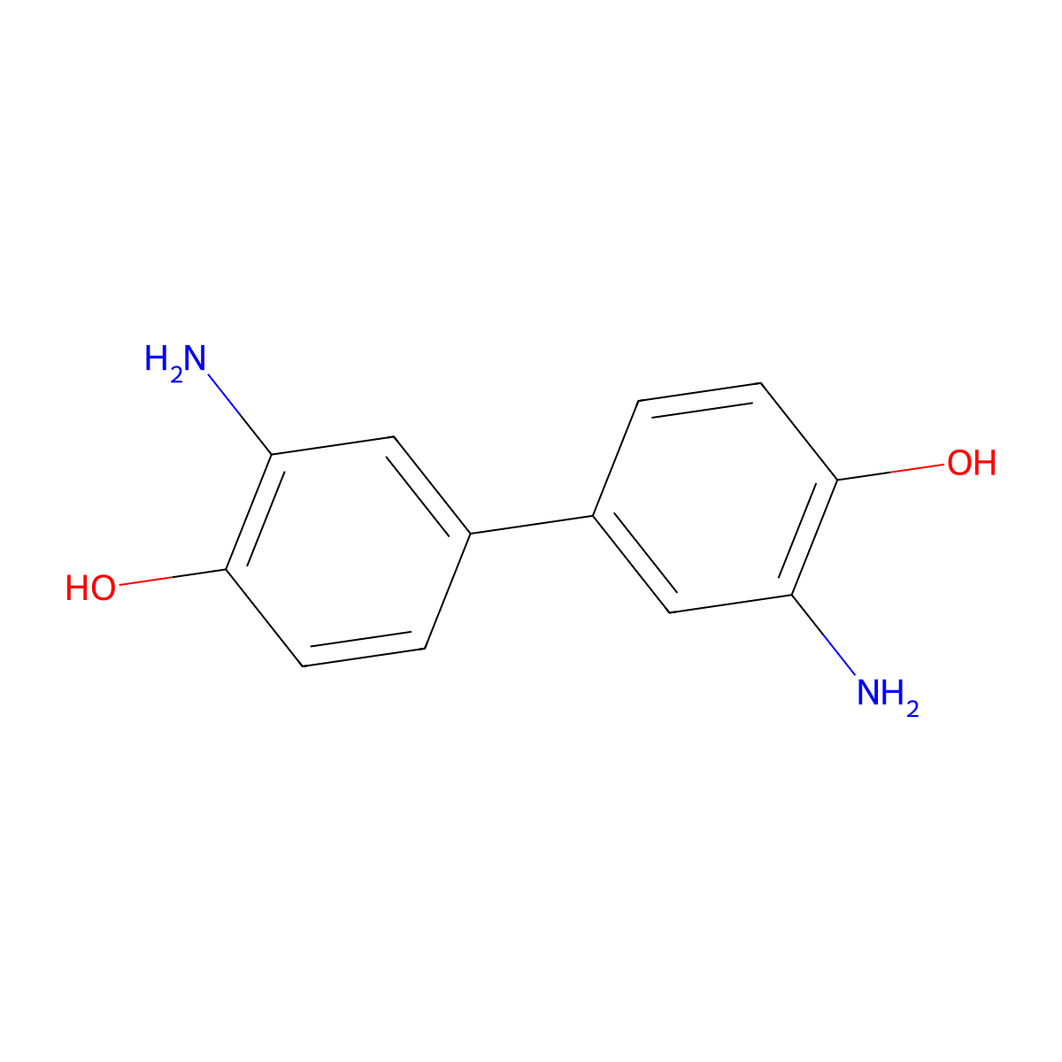 3,3'-Diamino-[1,1'-biphenyl]-4,4'-diol molecular structure, CAS 4194-40-5
