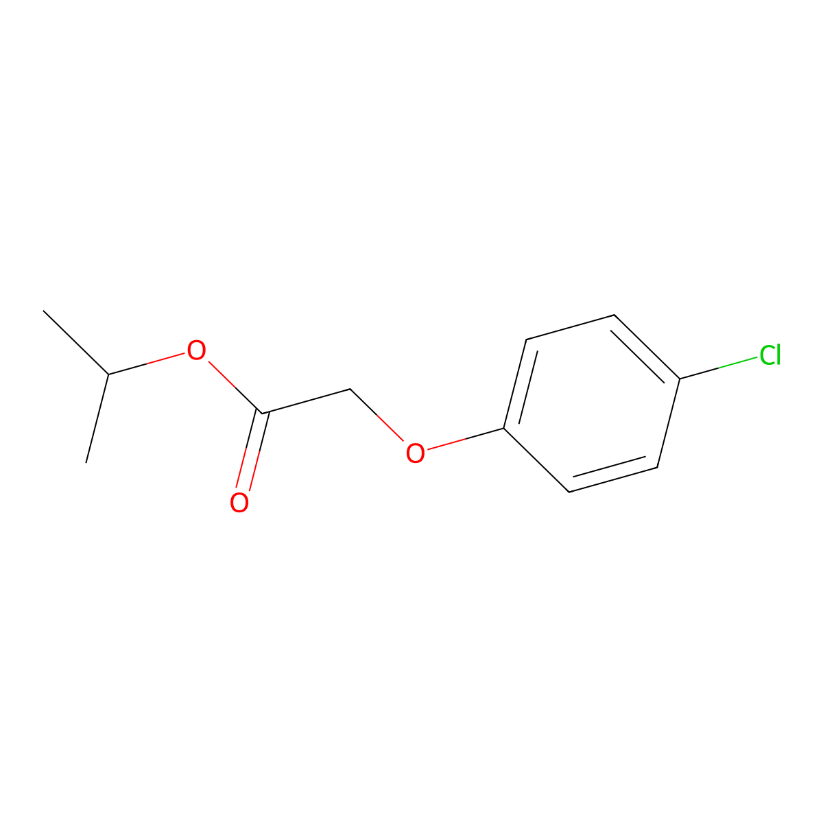 Propan-2-yl 2-(4-chlorophenoxy)acetate molecular structure, CAS 41944-93-8