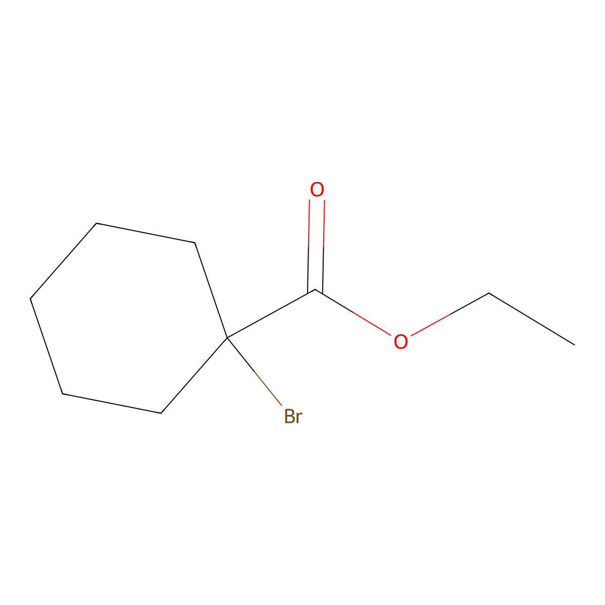 Ethyl 1-bromocyclohexane-1-carboxylate molecular structure, CAS 41949-98-8