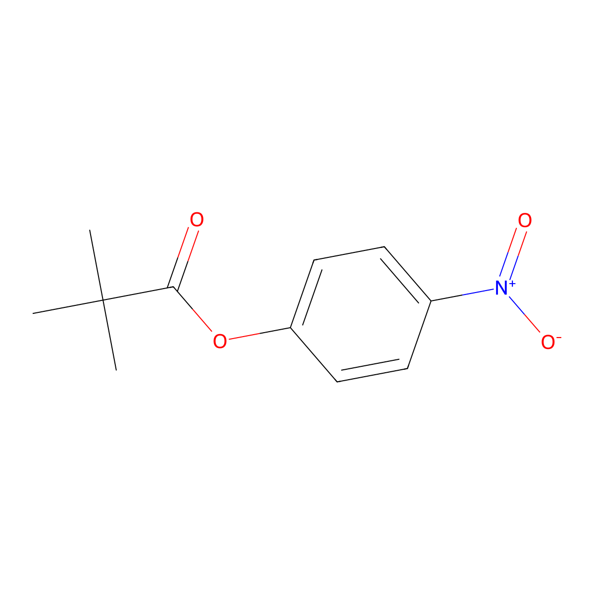 4-Nitrophenyl 2,2-dimethylpropanoate molecular structure, CAS 4195-17-9