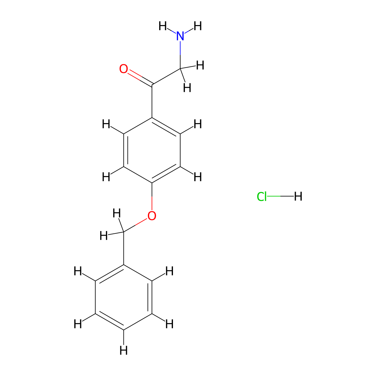 2-Amino-1-(4-benzyloxyphenyl)ethanone hydrochloride molecular structure, CAS 4195-25-9