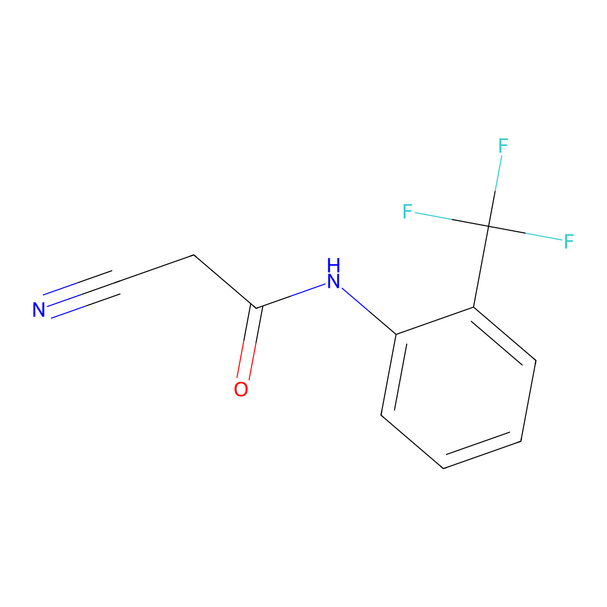 2-cyano-N-[2-(trifluoromethyl)phenyl]acetamide molecular structure, CAS 419534-37-5