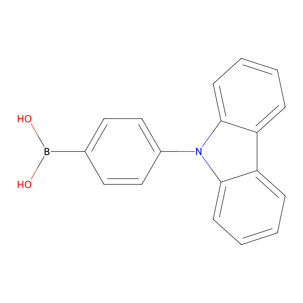 4-(9H-Carbazol-9-yl)phenylboronic Acid molecular structure, CAS 419536-33-7