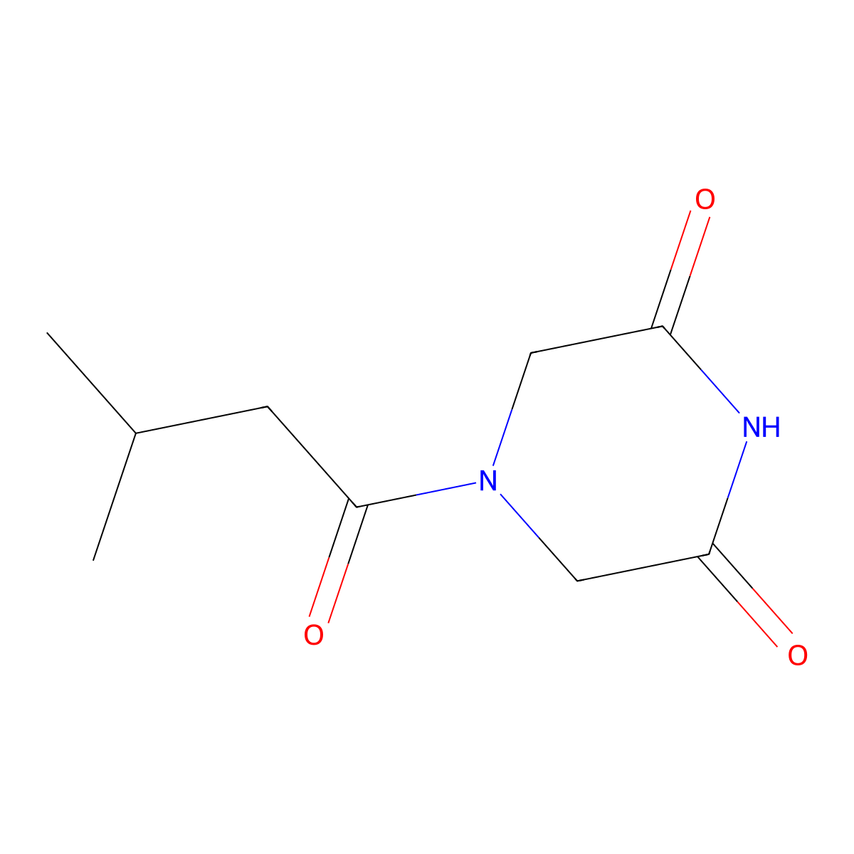 2,6-Piperazinedione,4-(3-methyl-1-oxobutyl)-(9CI) molecular structure, CAS 419538-87-7