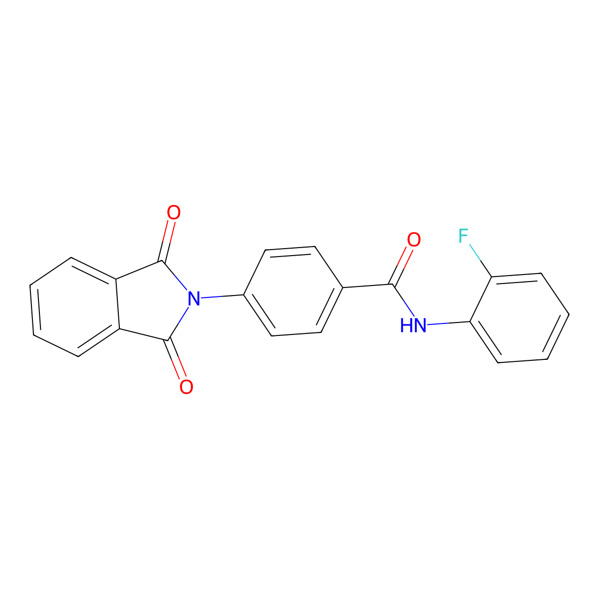 4-(1,3-dioxoisoindolin-2-yl)-N-(2-fluorophenyl)benzamide molecular structure, CAS 419539-21-2