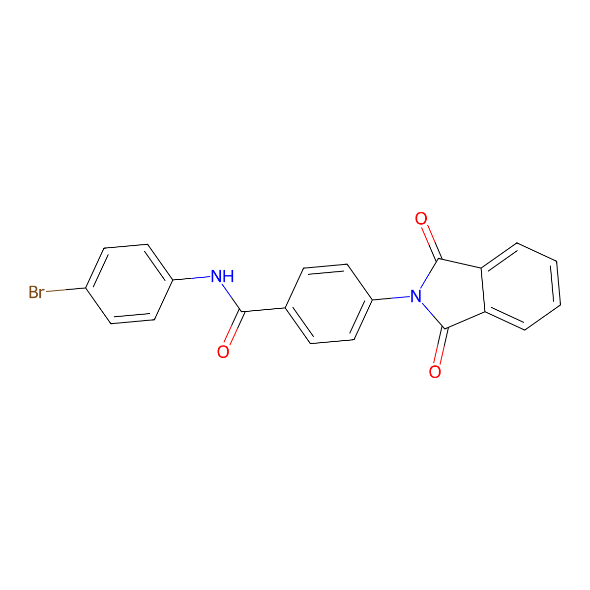 N-(4-bromophenyl)-4-(1,3-dioxoisoindol-2-yl)benzamide molecular structure, CAS 419539-59-6