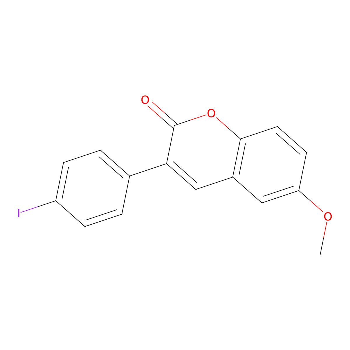 3-(4-Iodophenyl)-6-methoxychromen-2-one molecular structure, CAS 419540-74-2