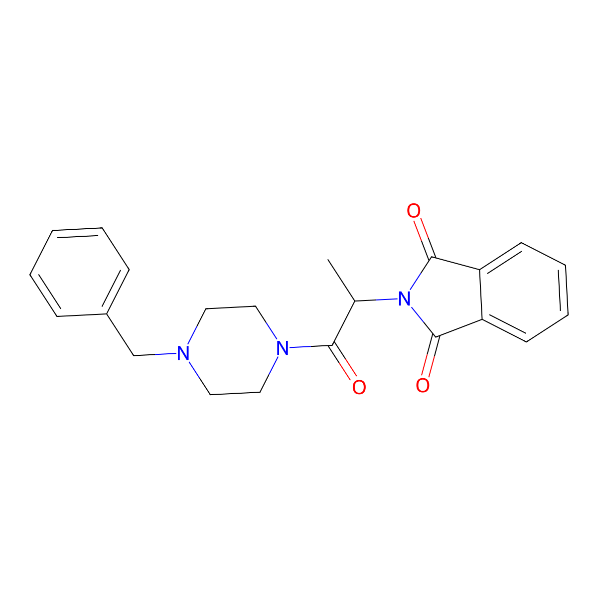 2-[1-(4-Benzylpiperazin-1-yl)-1-oxopropan-2-yl]isoindole-1,3-dione molecular structure, CAS 419541-27-8