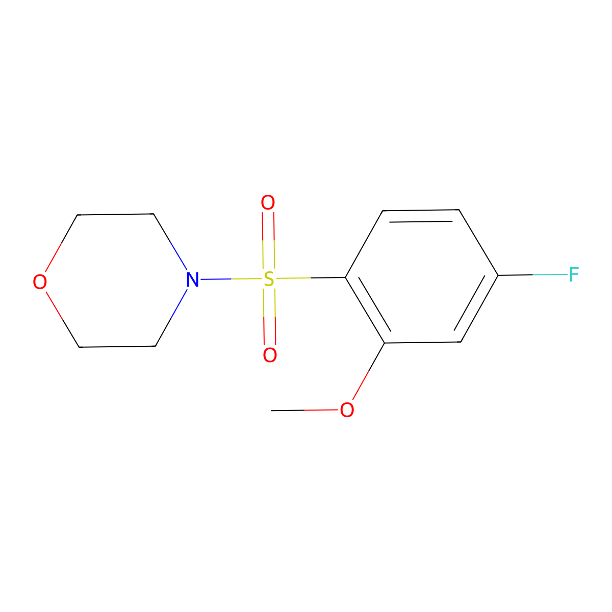 4-(4-Fluoro-2-methoxybenzenesulfonyl)morpholine molecular structure, CAS 419542-16-8
