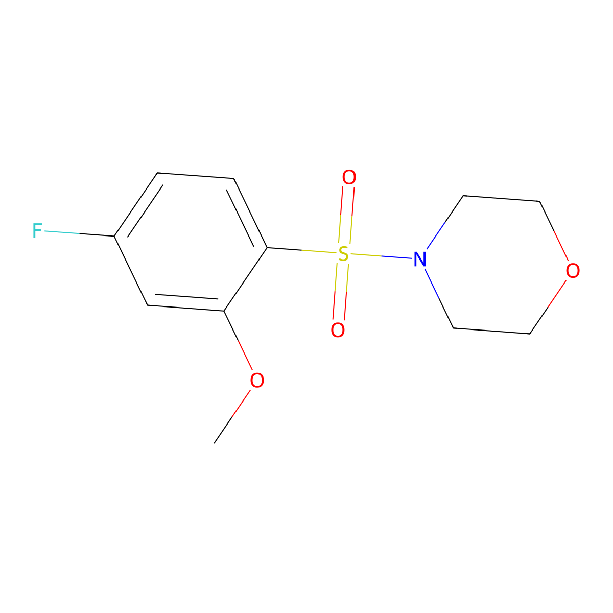 4-(4-Fluoro-2-methoxybenzenesulfonyl)morpholine molecular structure, CAS 419542-16-8