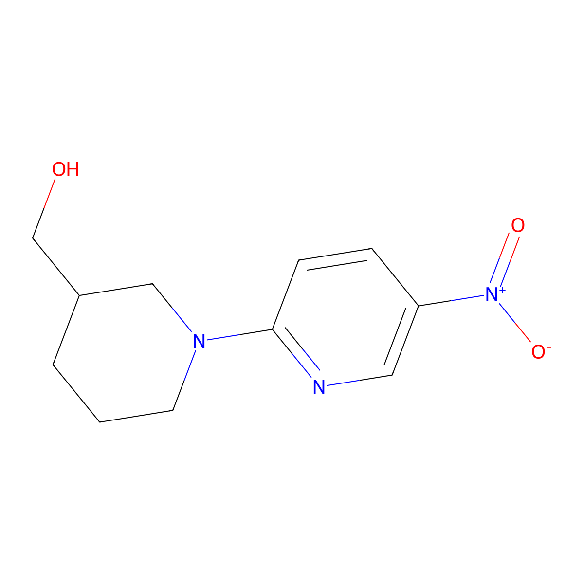 [1-(5-Nitropyridin-2-yl)piperidin-3-yl]methanol molecular structure, CAS 419542-61-3