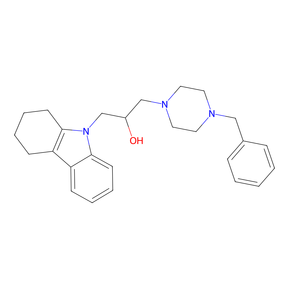 1-(4-Benzylpiperazin-1-yl)-3-(1,2,3,4-tetrahydrocarbazol-9-yl)propan-2-ol molecular structure, CAS 419544-21-1
