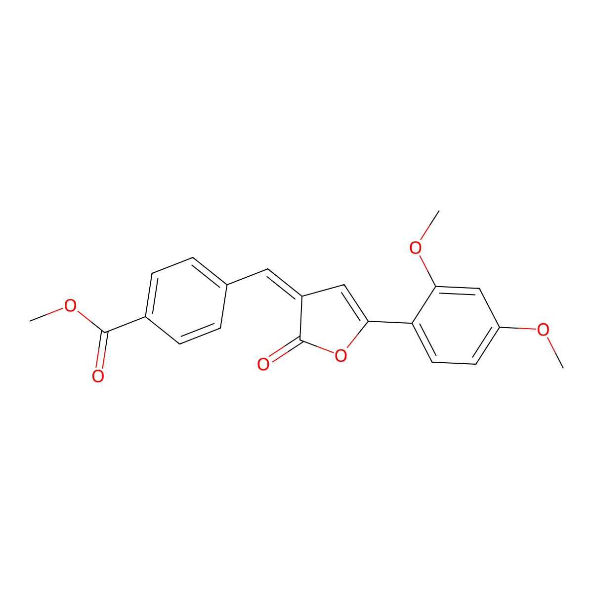 Methyl 4-[[5-(2,4-dimethoxyphenyl)-2-oxo-3(2H)-furanylidene]methyl]benzoate molecular structure, CAS 419546-91-1