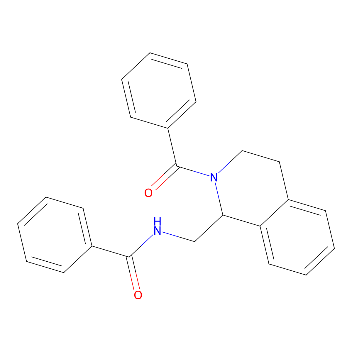 N-[(2-benzoyl-3,4-dihydro-1H-isoquinolin-1-yl)methyl]benzamide molecular structure, CAS 419552-10-6